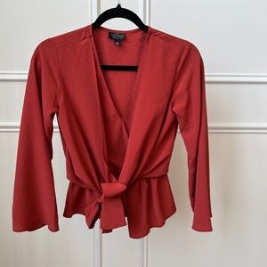 Topshop PETITE long sleeve blouse
